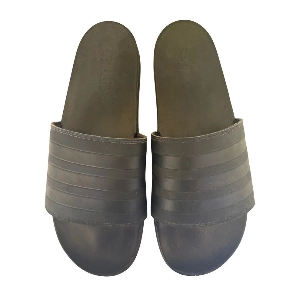 Adidas Adilette Comfort Slides Mens Size 14 Black GZ5896 Sandal Sport Casual